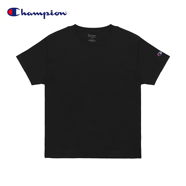 [챔피온 Champion] T425 BK / 숏슬리브 무지 티셔츠 블랙 타임메카
